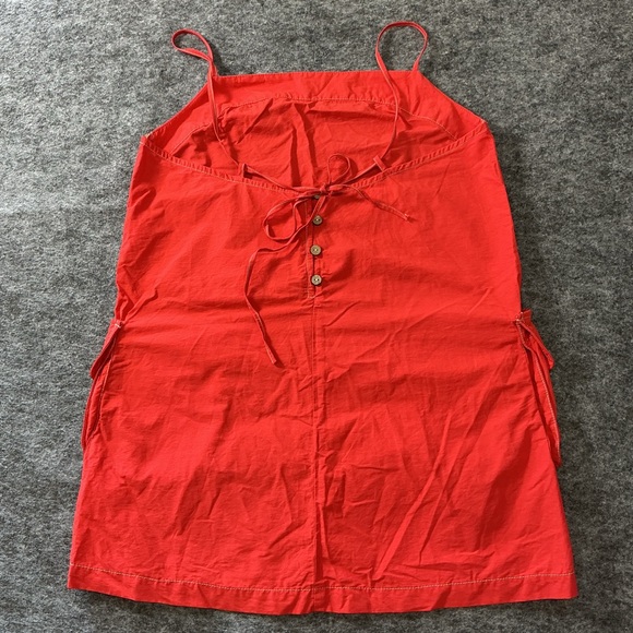 Free People Vibrant Red Mini Dress With Adjustable Straps Size M - Picture 4 of 4